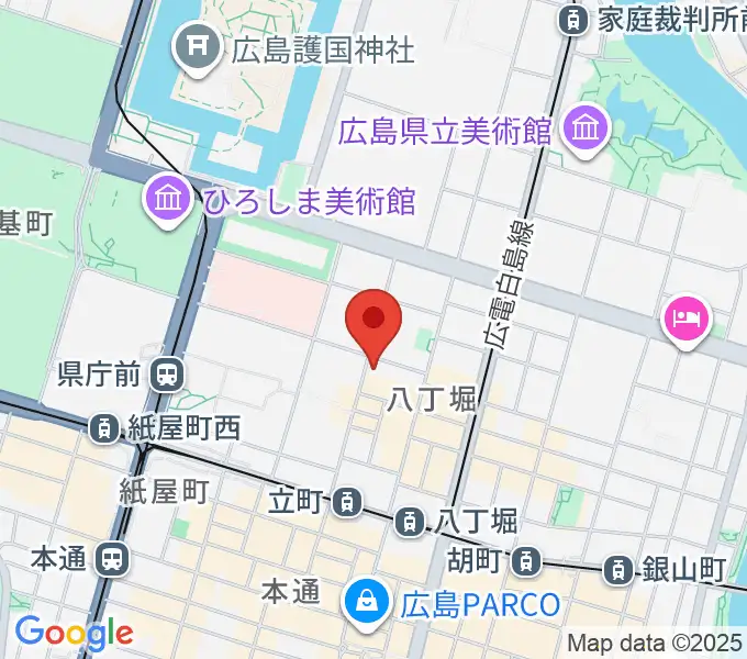 広島YMCA国際文化ホールの地図