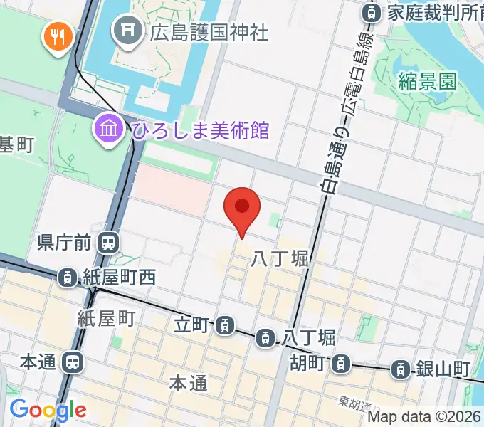 広島YMCA国際文化ホールの地図