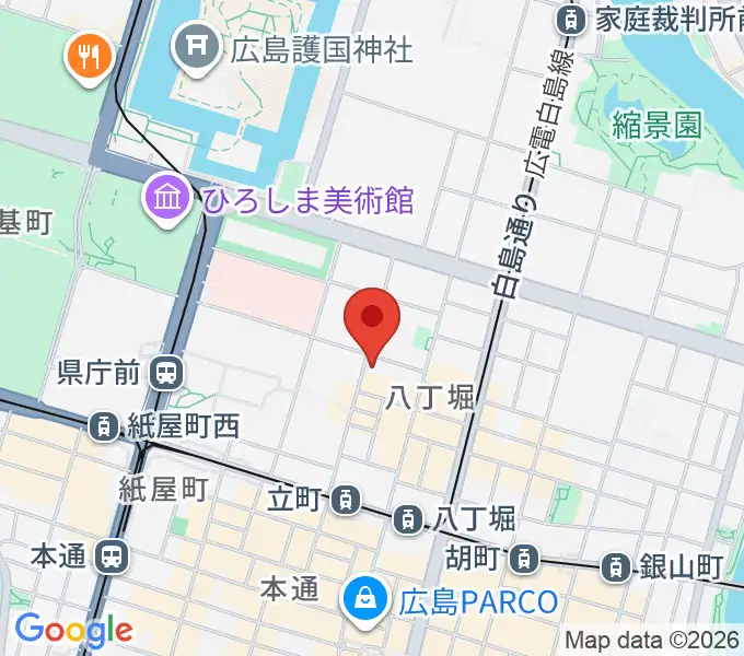 広島YMCA国際文化ホールの地図