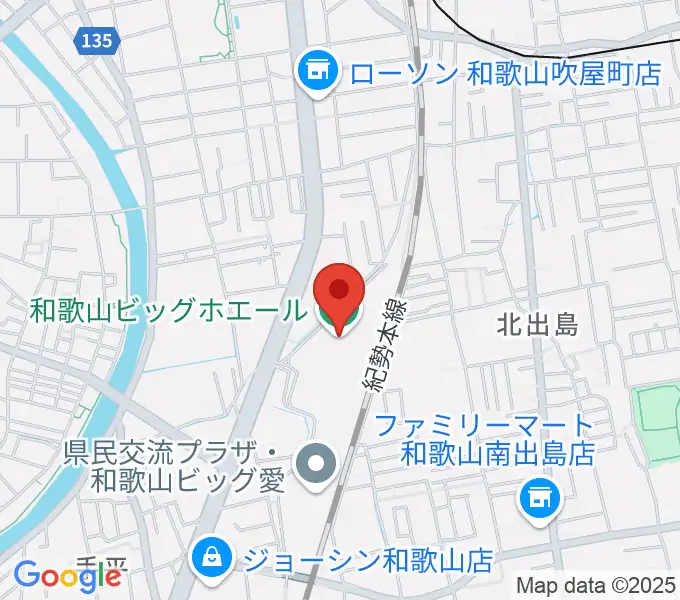 和歌山ビッグホエールの地図