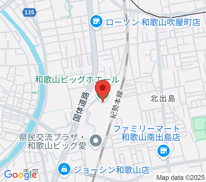 和歌山ビッグホエールの地図