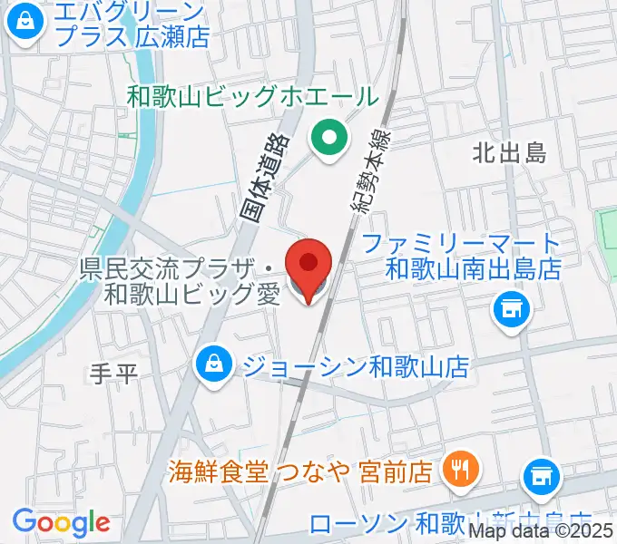 県民交流プラザ 和歌山ビッグ愛の地図