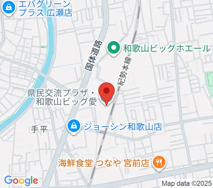 県民交流プラザ 和歌山ビッグ愛の地図