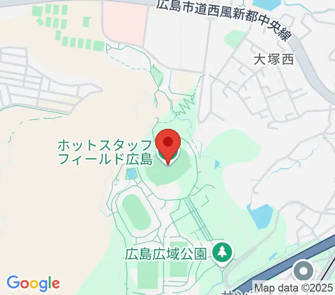 ホットスタッフフィールド広島の地図