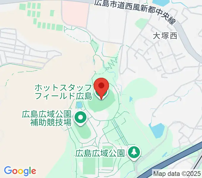 ホットスタッフフィールド広島の地図