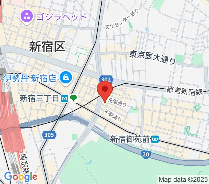 新宿Live Freakの地図