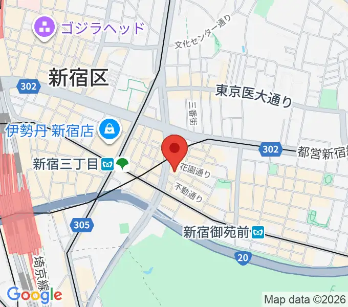 新宿Live Freakの地図