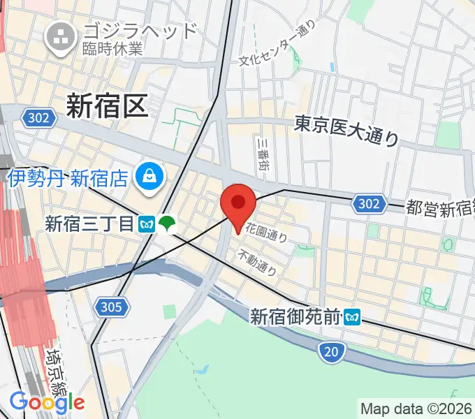 新宿Live Freakの地図