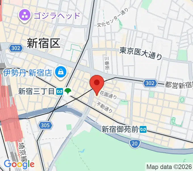新宿Live Freakの地図