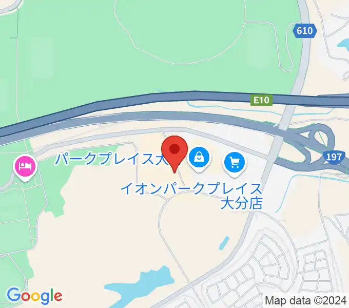 JEUGIAカルチャーセンター パークプレイス大分の地図