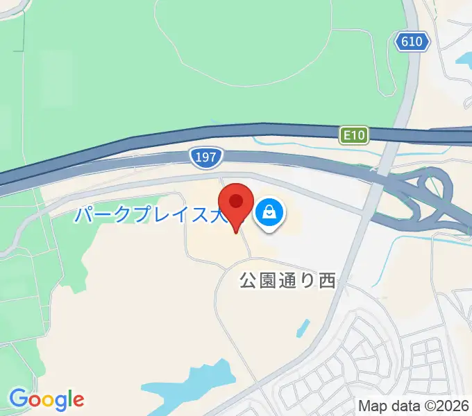 JEUGIAカルチャーセンター パークプレイス大分の地図