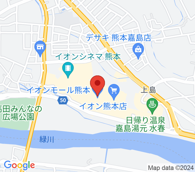 JEUGIAカルチャーセンター イオンモール熊本の場所