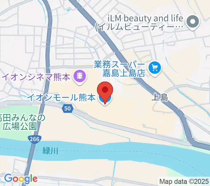 JEUGIAカルチャーセンター イオンモール熊本の地図
