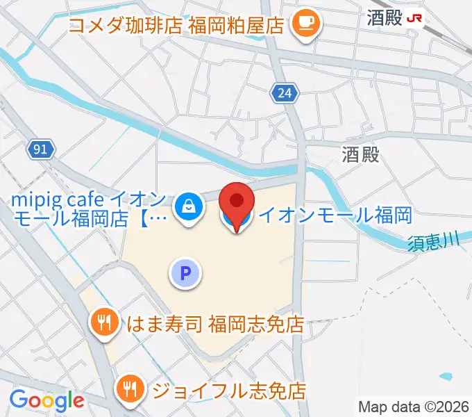 JEUGIAカルチャーセンター イオンモール福岡の地図