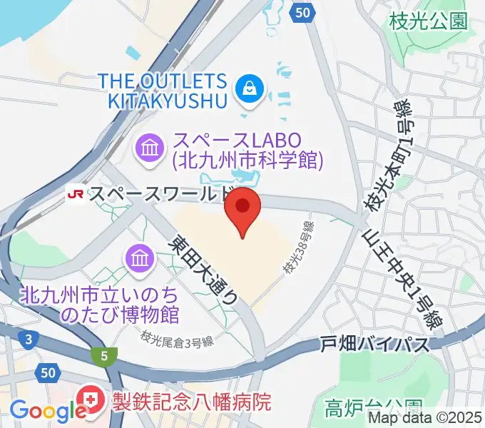 JEUGIAカルチャーセンター イオンモール八幡東の地図