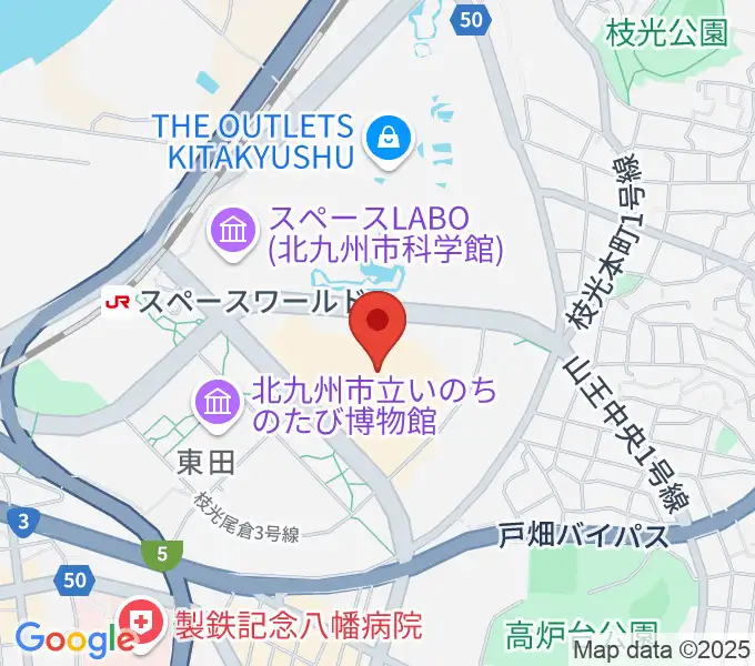 JEUGIAカルチャーセンター イオンモール八幡東の地図