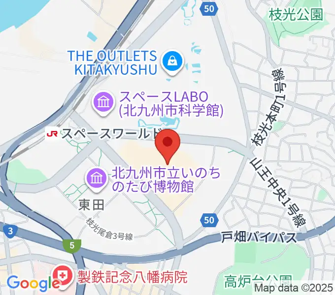 JEUGIAカルチャーセンター イオンモール八幡東の地図