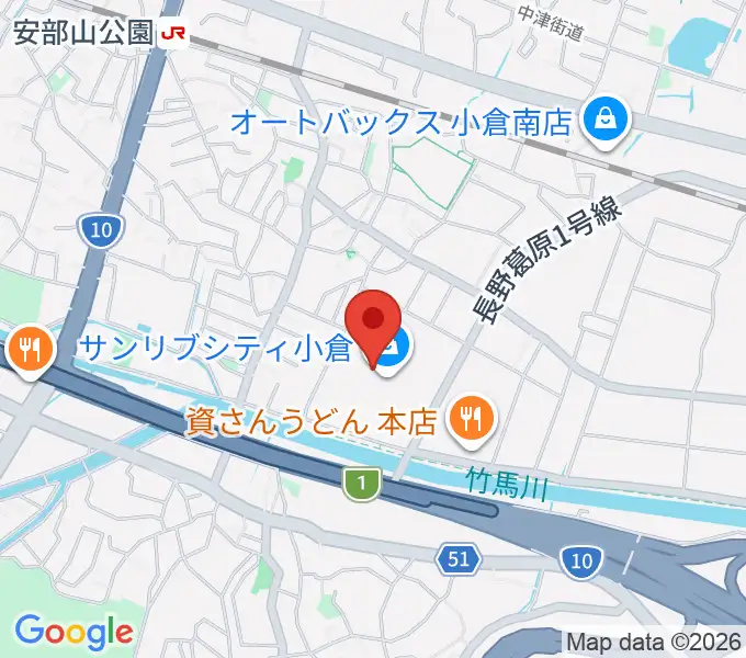 JEUGIAカルチャーセンター サンリブシティ小倉の地図