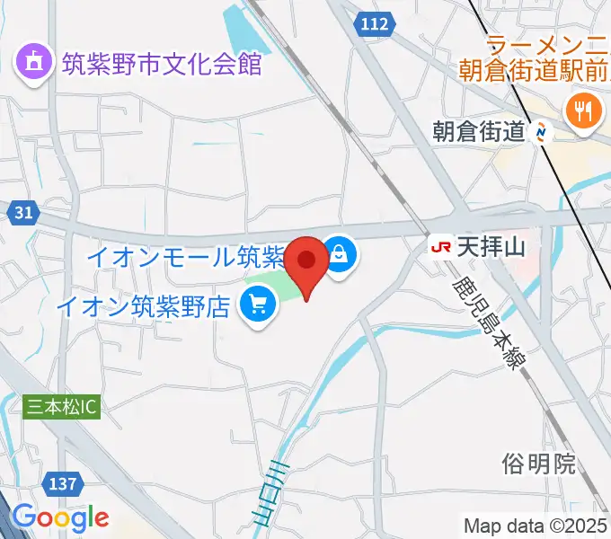 JEUGIAカルチャーセンター イオンモール筑紫野の地図