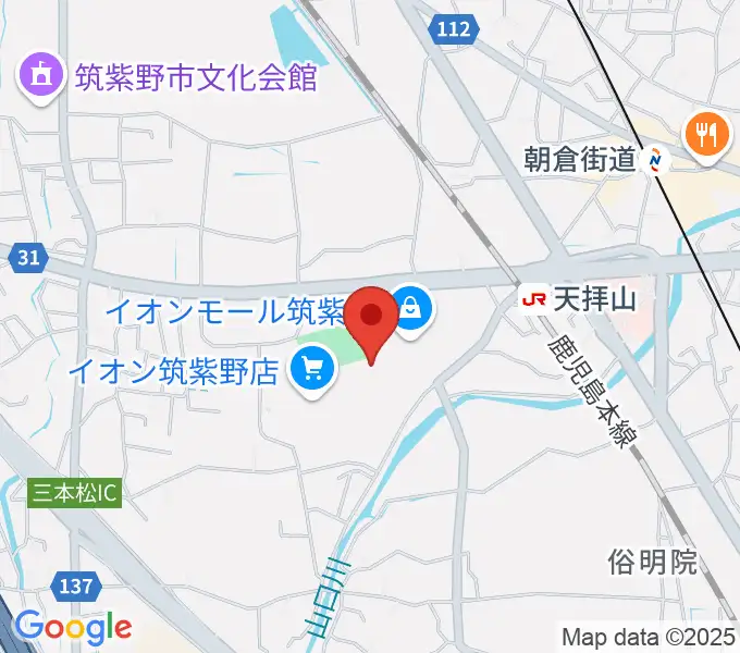 JEUGIAカルチャーセンター イオンモール筑紫野の地図