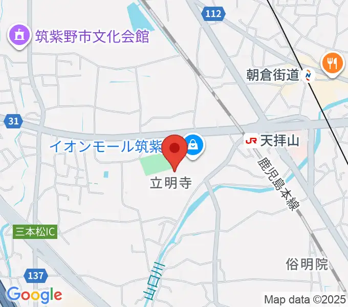 JEUGIAカルチャーセンター イオンモール筑紫野の地図