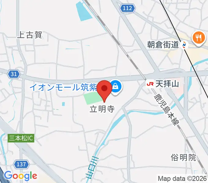 JEUGIAカルチャーセンター イオンモール筑紫野の地図