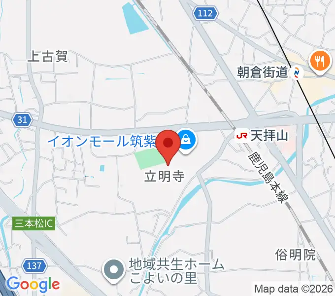 JEUGIAカルチャーセンター イオンモール筑紫野の地図