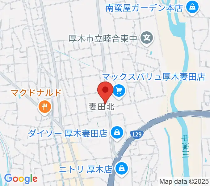 厚木楽器 アミ妻田の地図