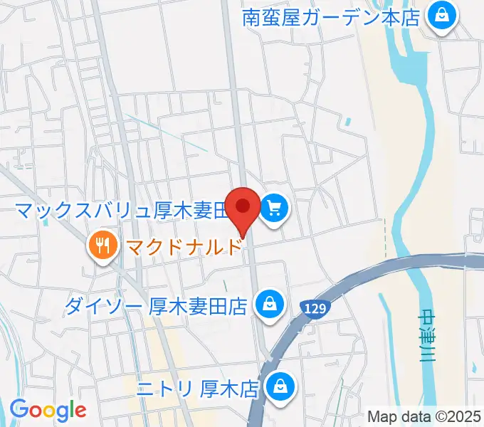 厚木楽器 アミ妻田の地図