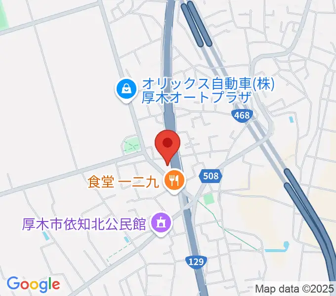 厚木楽器 アミ上依知の地図