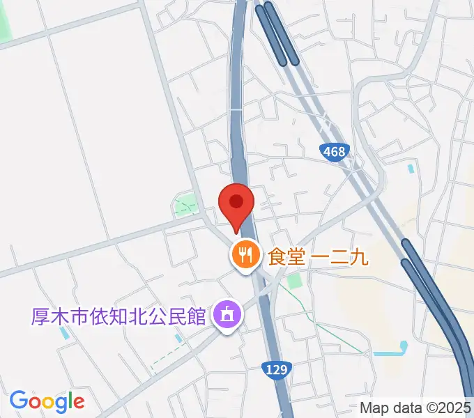 厚木楽器 アミ上依知の地図