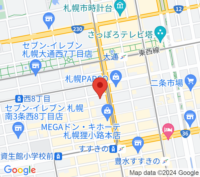 [移転]タワーレコード札幌ピヴォ店の場所