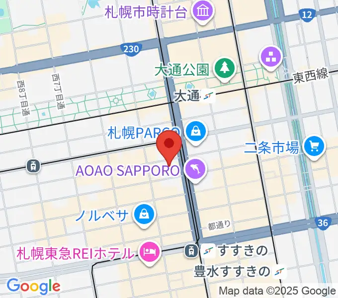 [移転]タワーレコード札幌ピヴォ店の地図