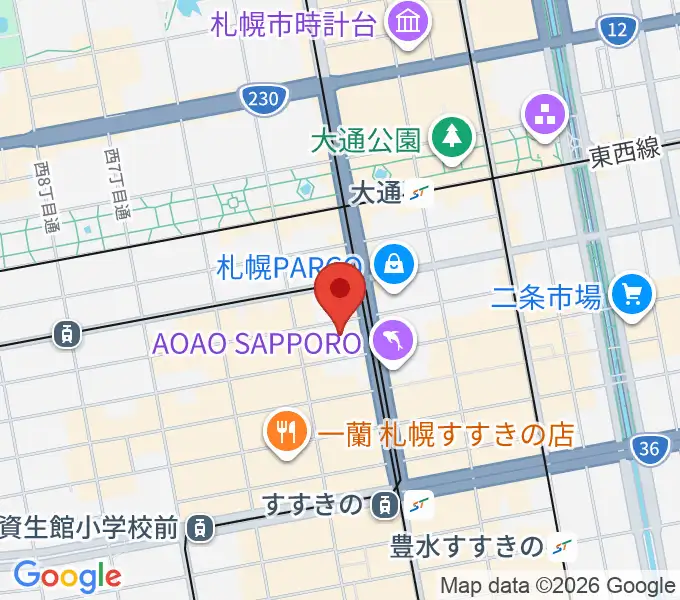 [移転]タワーレコード札幌ピヴォ店の地図