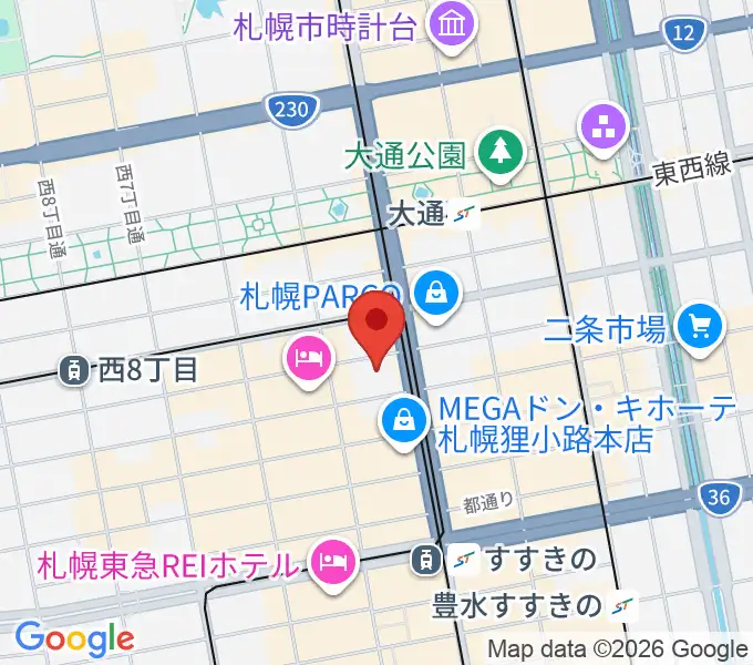 [移転]タワーレコード札幌ピヴォ店の地図