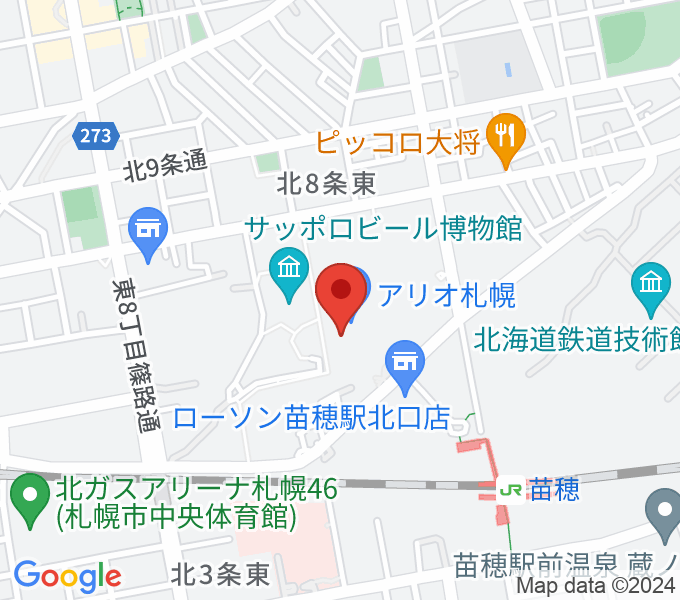 タワーレコード アリオ札幌店の場所