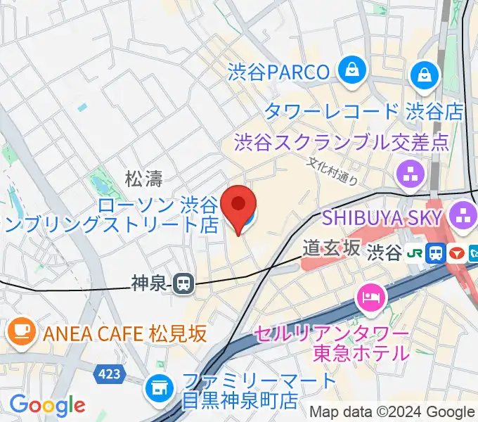 渋谷7th FLOORの地図