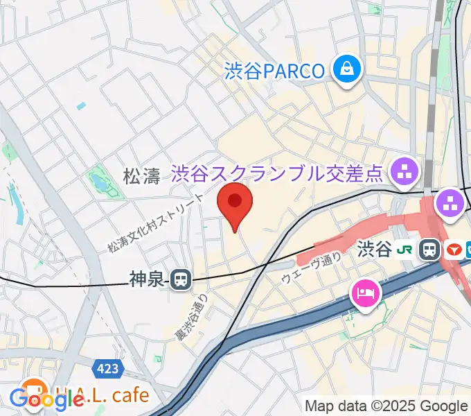 渋谷7th FLOORの地図