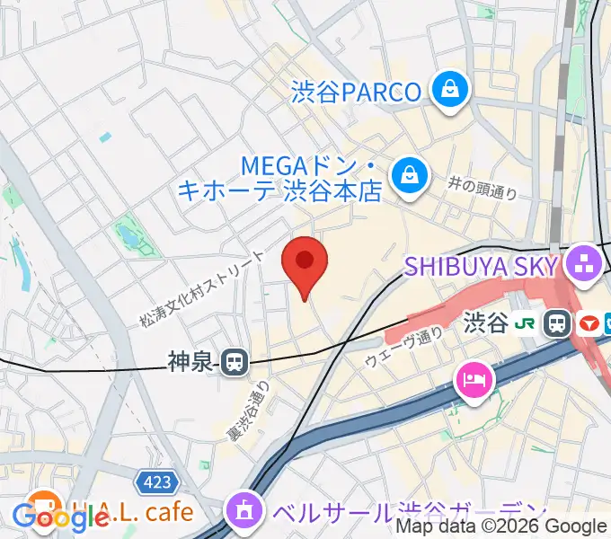 渋谷7th FLOORの地図
