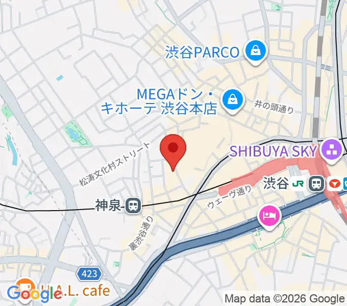 渋谷7th FLOORの地図