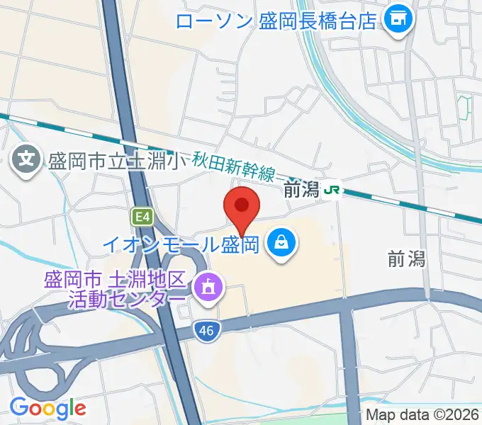 タワーレコード盛岡店の地図