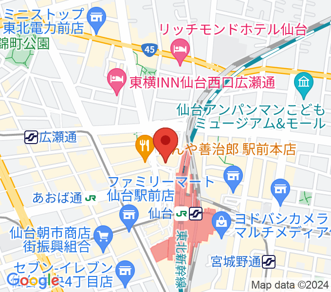 タワーレコード仙台パルコ店の場所