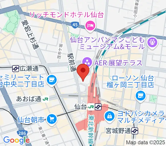 タワーレコード 仙台パルコ店の地図