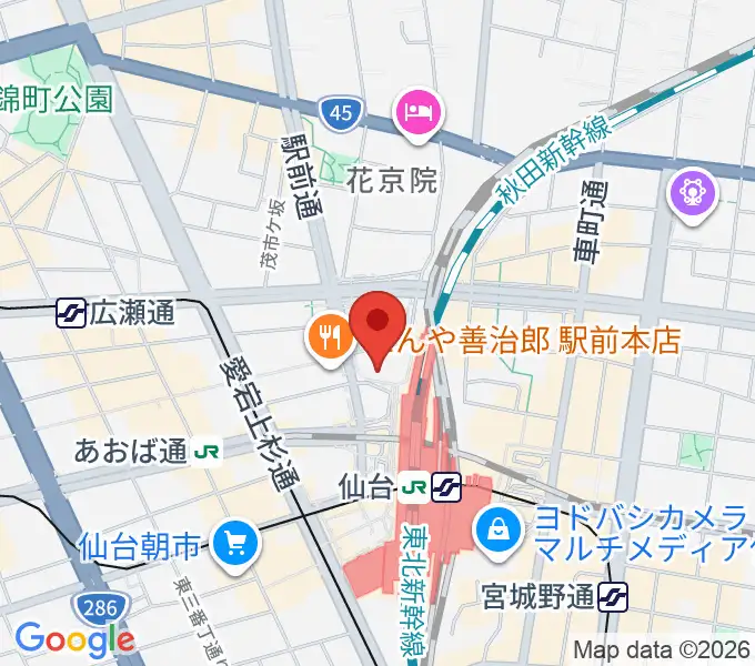 タワーレコード 仙台パルコ店の地図