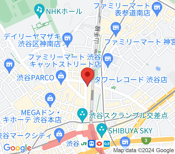 タワーレコード渋谷店の場所