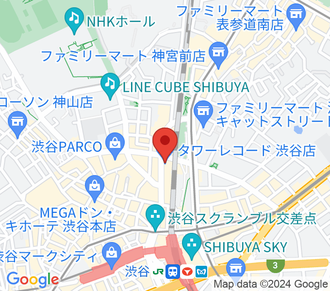 タワーレコード渋谷店の場所