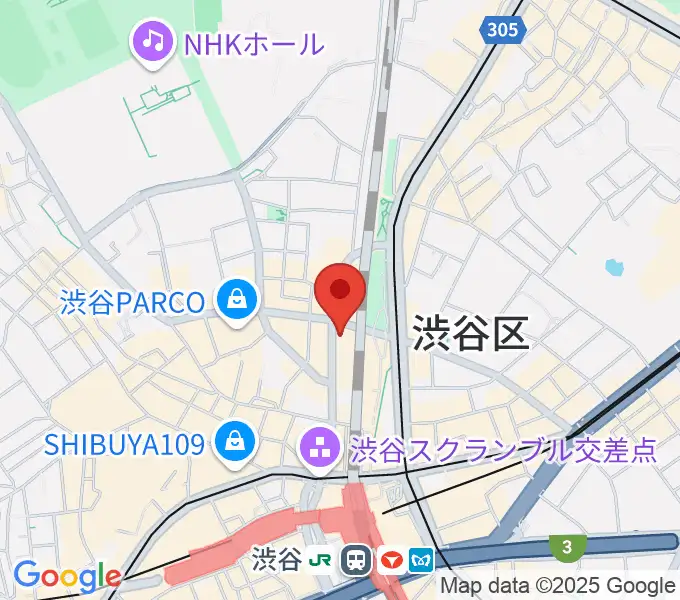 タワーレコード渋谷店の地図