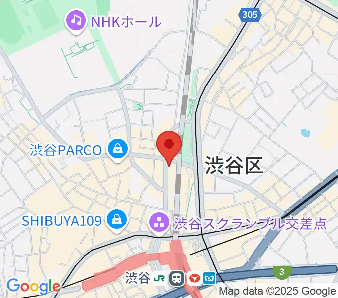 タワーレコード渋谷店の地図