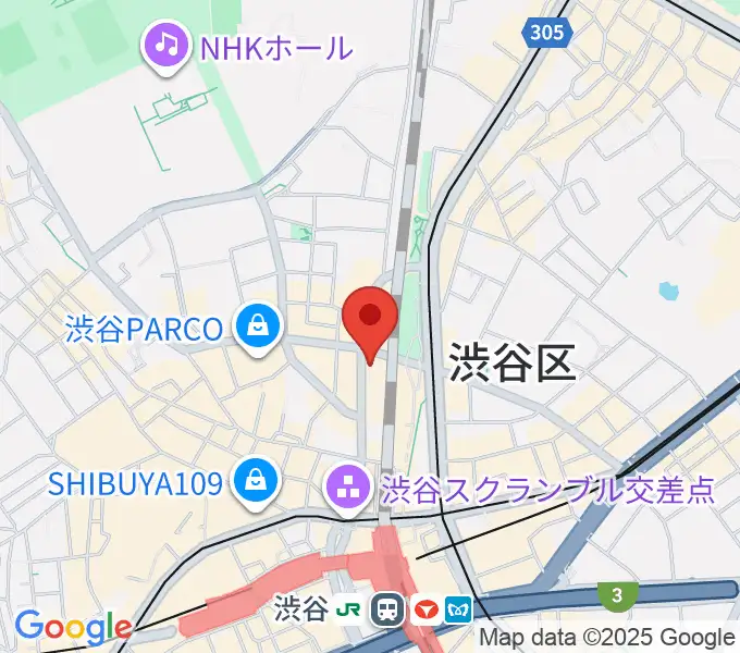 タワーレコード渋谷店の地図