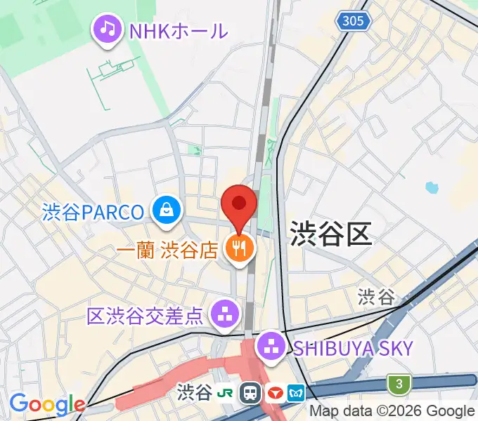 タワーレコード渋谷店の地図